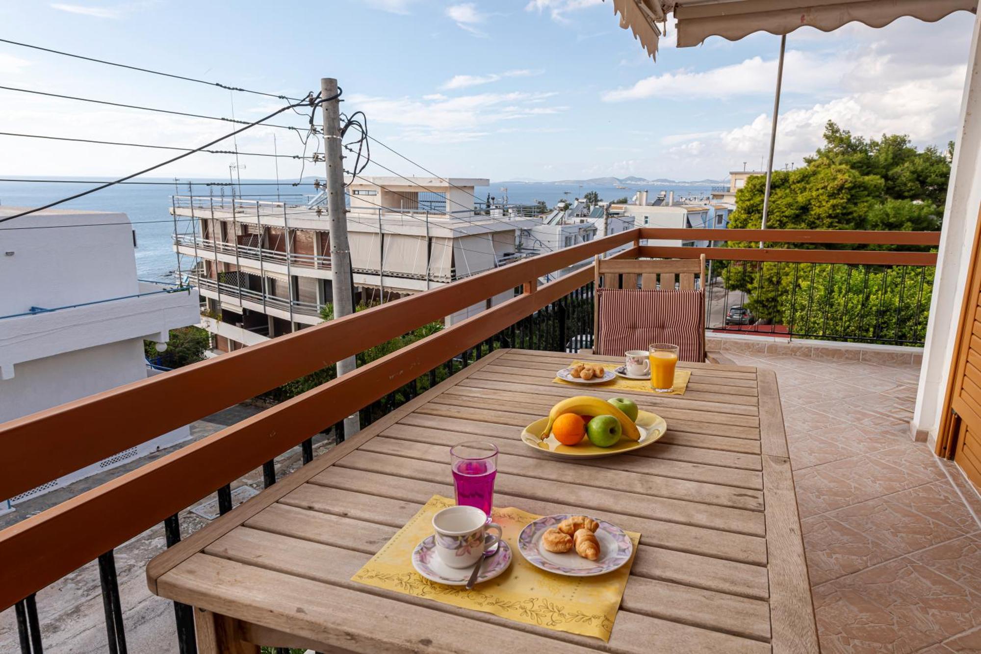 Sea View Apartment 100M From The Beach Saronida Eksteriør bilde