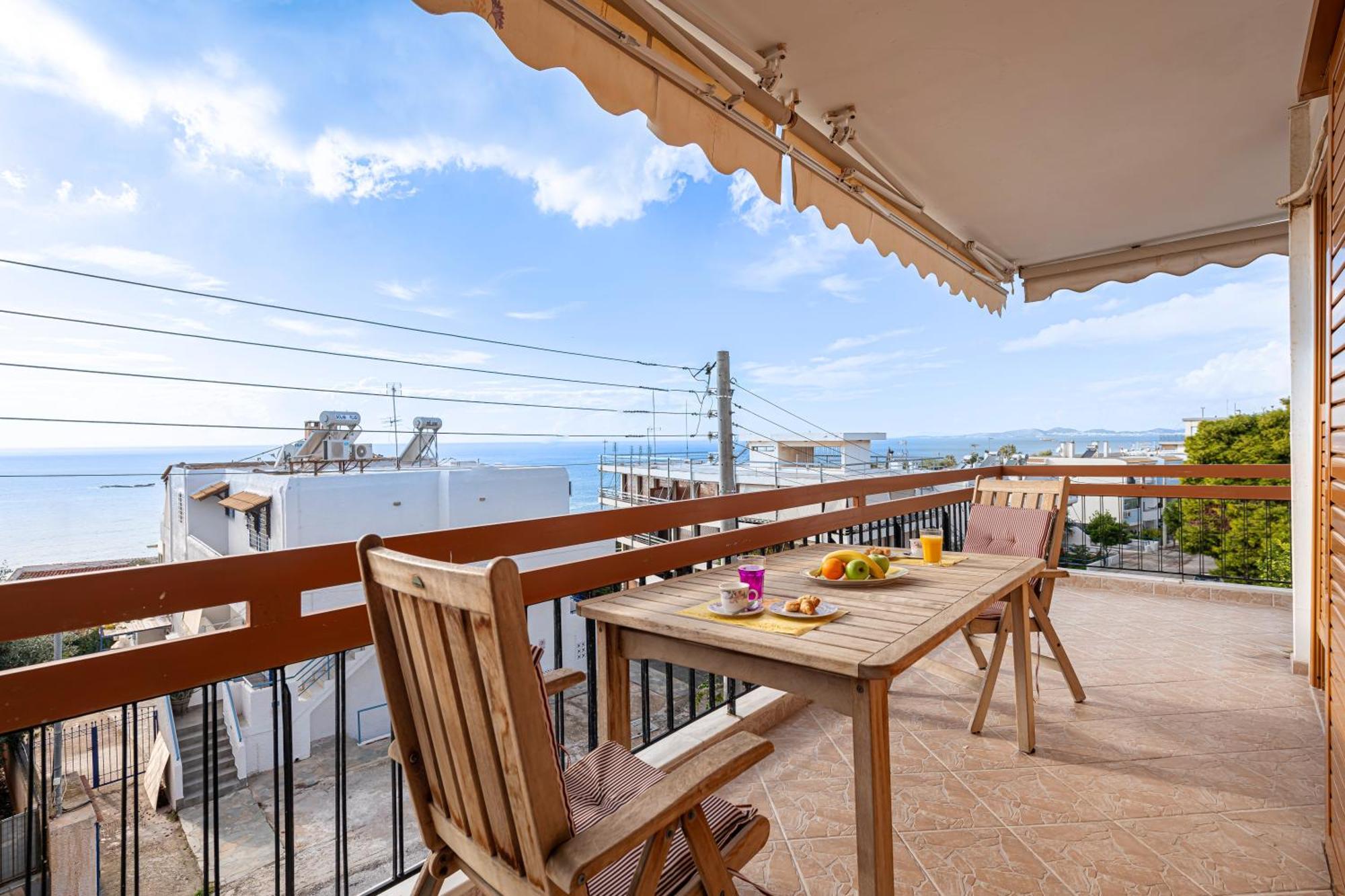 Sea View Apartment 100M From The Beach Saronida Eksteriør bilde