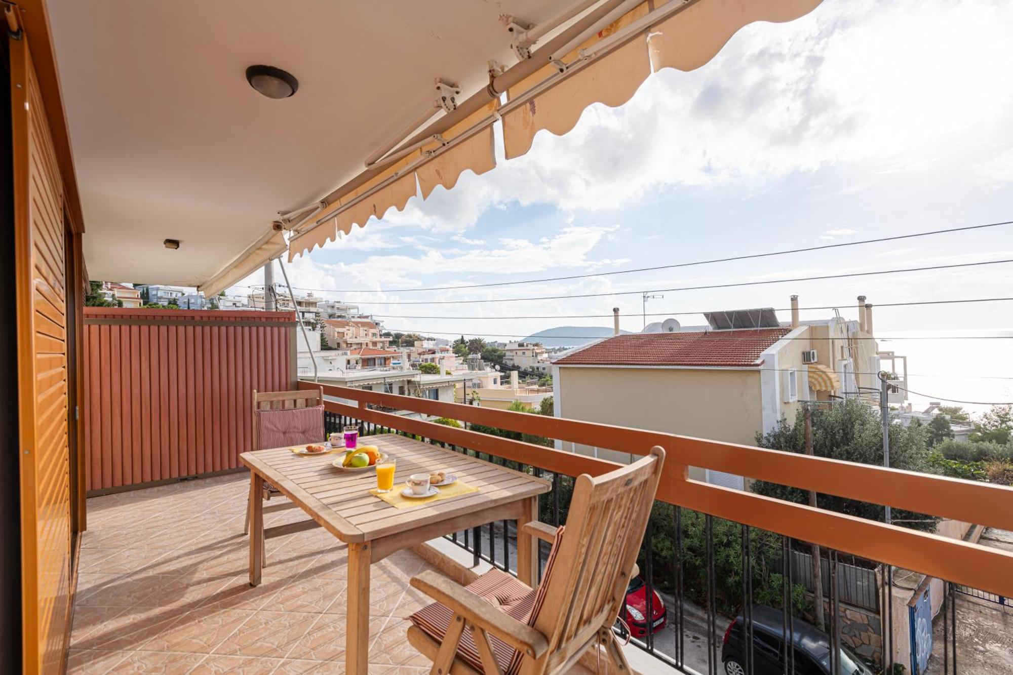 Sea View Apartment 100M From The Beach Saronida Eksteriør bilde