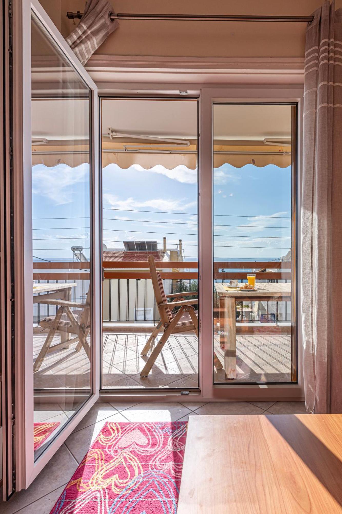 Sea View Apartment 100M From The Beach Saronida Eksteriør bilde